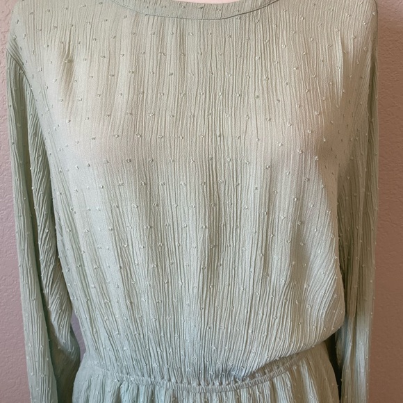 H&M Mint Swiss Dot Long Sleeve Dress - Picture 3 of 9